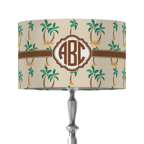 Palm Trees 12" Drum Lampshade - ON STAND (Fabric)