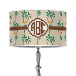 Palm Trees 12" Drum Lamp Shade - Poly-film (Personalized)