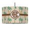 Palm Trees 12" Drum Pendant Lamp - Fabric (Personalized)