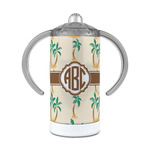 Palm Trees 12 oz Stainless Steel Sippy Cup (Personalized)