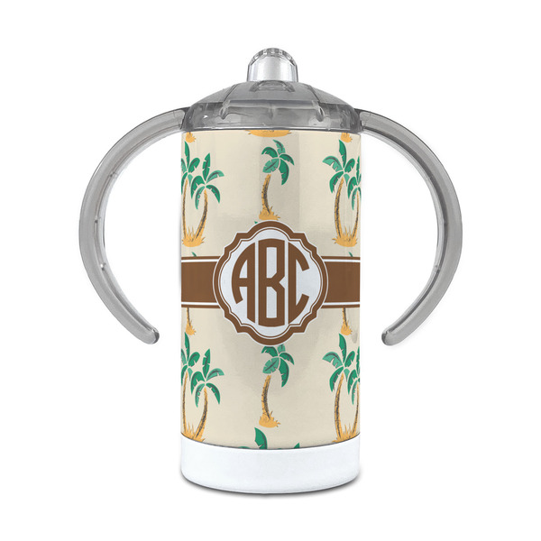 Custom Palm Trees 12 oz Stainless Steel Sippy Cup (Personalized)