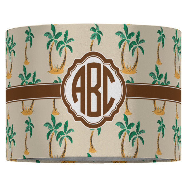 Palm Trees 16" Drum Lampshade - FRONT (Fabric)