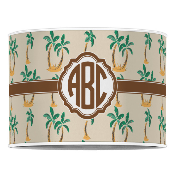 Palm Trees 16" Drum Lampshade - FRONT (Poly Film)
