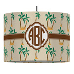 Palm Trees Drum Pendant Lamp (Personalized)