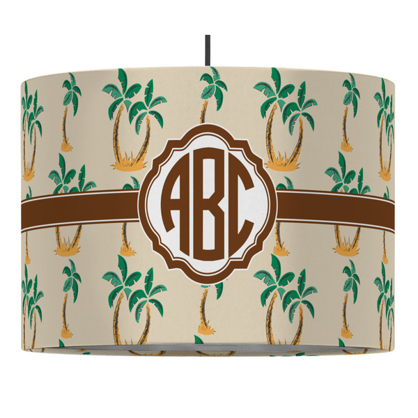 Custom Palm Trees 16" Drum Pendant Lamp - Fabric (Personalized)