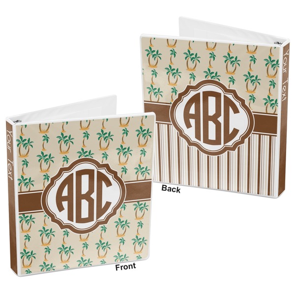 Palm Trees 3-Ring Binder Front and Back