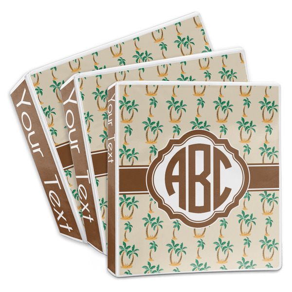 Custom Palm Trees 3-Ring Binder (Personalized)