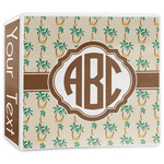 Palm Trees 3-Ring Binder - 3 inch (Personalized)