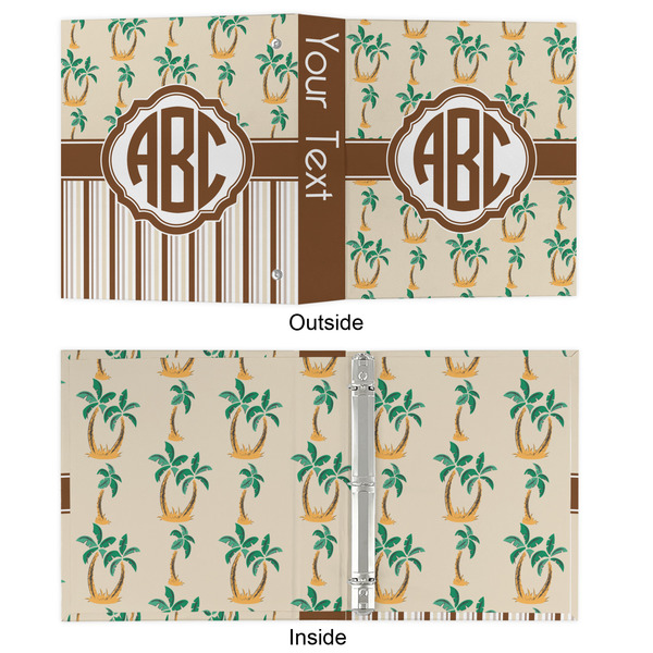 Palm Trees 3 Ring Binders - Full Wrap - 1" - APPROVAL