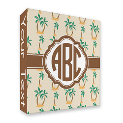 Palm Trees 3 Ring Binder - Full Wrap (Personalized)
