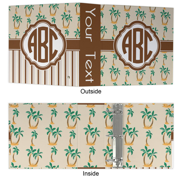 Palm Trees 3 Ring Binders - Full Wrap - 3" - APPROVAL
