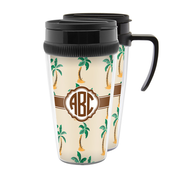 Custom Palm Trees Acrylic Travel Mug (Personalized)