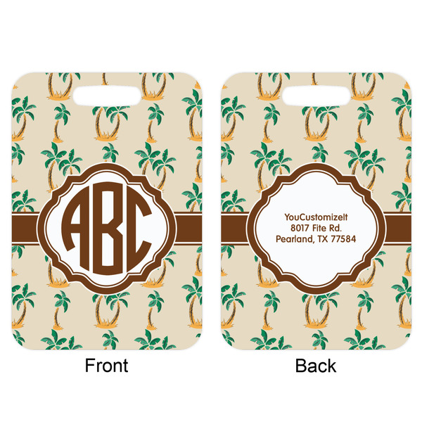 Palm Trees Aluminum Luggage Tag (Front + Back)