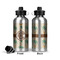 Palm Trees Aluminum Water Bottle - Front and Back