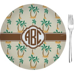 Palm Trees 8" Glass Appetizer / Dessert Plates - Single or Set (Personalized)