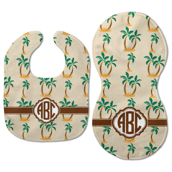 Palm Trees Baby Bib & Burp Set - Approval (new bib & burp)