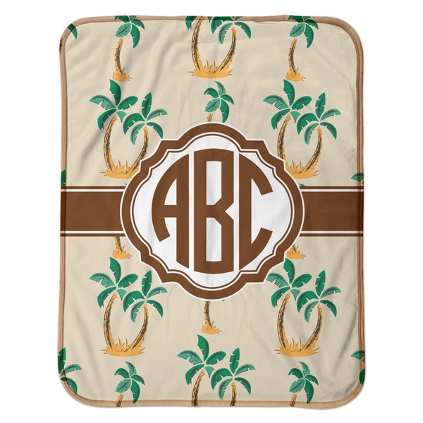 Palm Trees Baby Sherpa Blanket - Flat