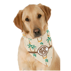 Palm Trees Dog Bandana Scarf w/ Monogram