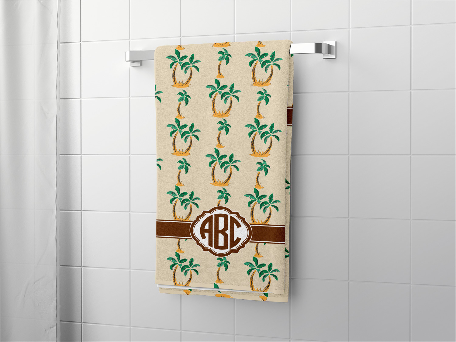 Custom Palm Trees Bath Towel (Personalized) YouCustomizeIt
