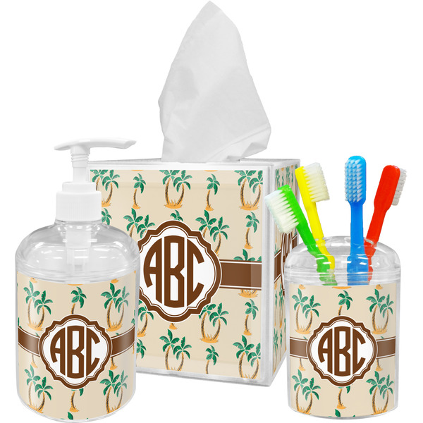 Palm Trees Bathroom Accessories Set (Personalized)