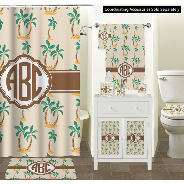 Palm Trees Bathroom Scene