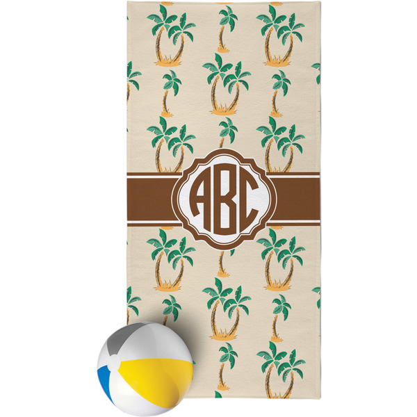 Custom Palm Trees Beach Towel (Personalized)