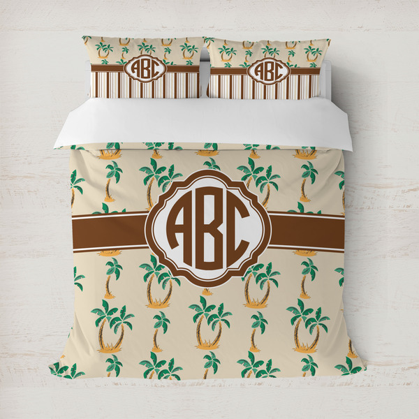 Custom Palm Trees Duvet Cover Set - Full / Queen (Personalized)