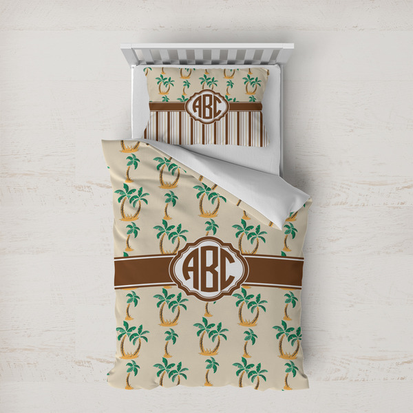 Custom Palm Trees Duvet Cover Set - Twin XL (Personalized)