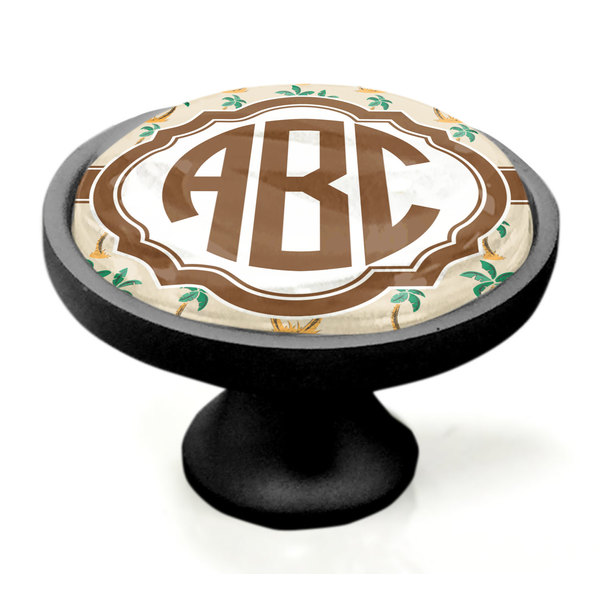 Palm Trees Black Custom Cabinet Knob (Side)