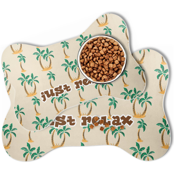 Palm Trees Bone Shaped Dog Mats - MAIN
