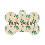 Palm Trees Bone Shaped Dog ID Tag - Small (Personalized)
