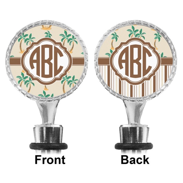 Palm Trees Bottle Stopper - Front and Back