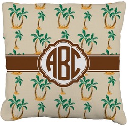 Palm Trees Faux-Linen Throw Pillow 18" (Personalized)