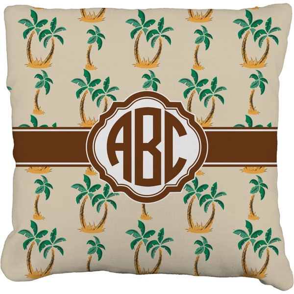 Custom Palm Trees Faux-Linen Throw Pillow 18" (Personalized)