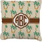Palm Trees Faux-Linen Throw Pillow 18" (Personalized)