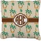 Palm Trees Faux-Linen Throw Pillow 20" (Personalized)