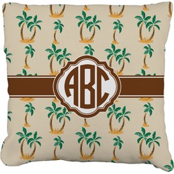 Palm Trees Faux-Linen Throw Pillow 26" (Personalized)
