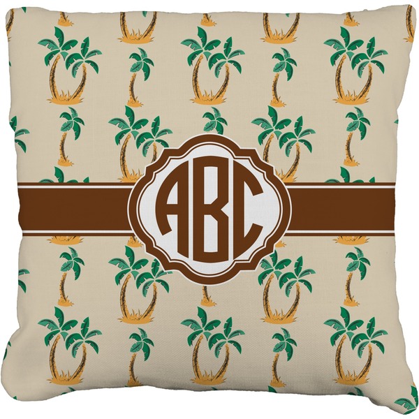 Custom Palm Trees Faux-Linen Throw Pillow 26" (Personalized)