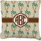 Palm Trees Faux-Linen Throw Pillow 26" (Personalized)
