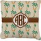 Palm Trees Burlap Pillow (Personalized)