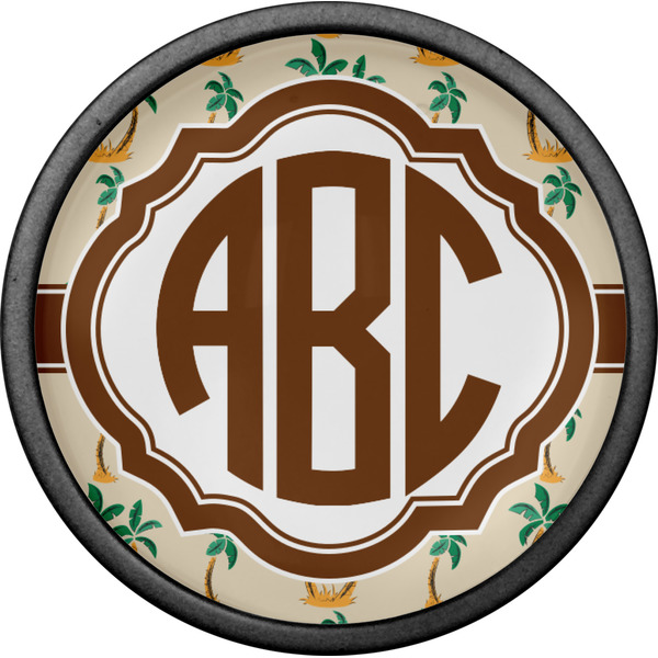 Palm Trees Cabinet Knob - Black - Front