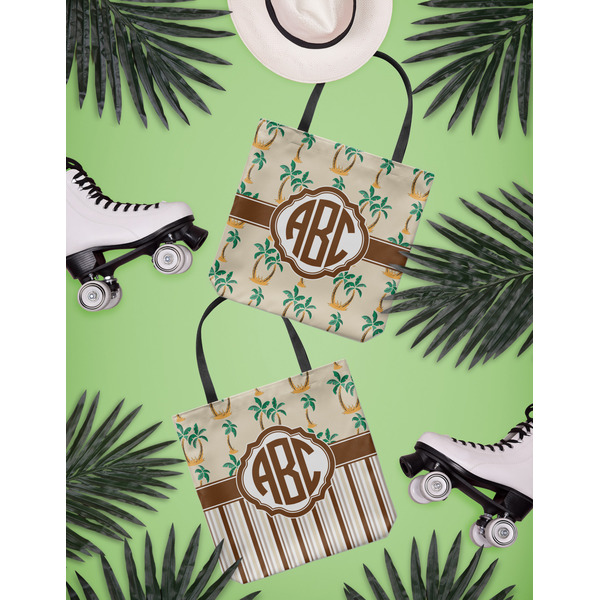Palm Trees Canvas Tote Lifestyle Front and Back