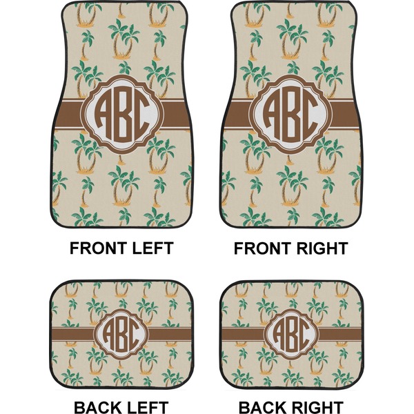 Palm Trees Car Floor Mats Set (2F + 2B)