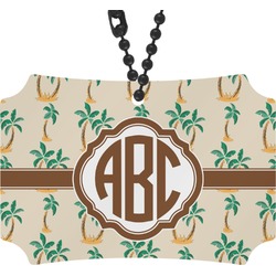 Palm Trees Rear View Mirror Ornament (Personalized)