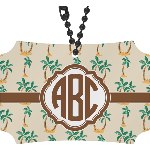 Custom Palm Trees Rear View Mirror Ornament (Personalized)