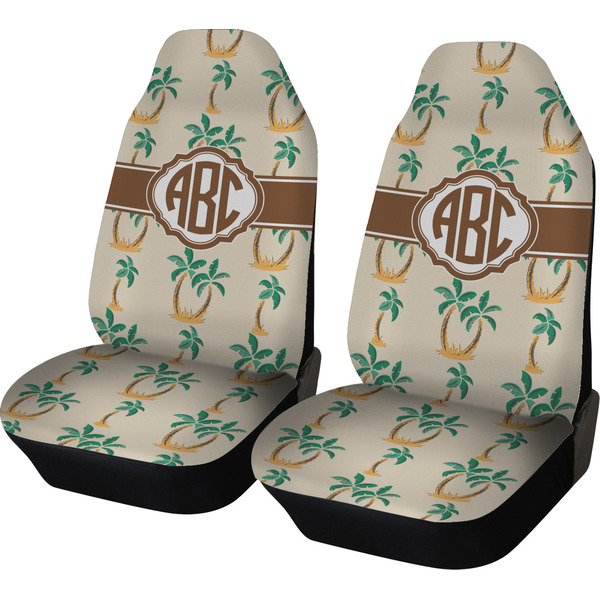 Custom Palm Trees Car Seat Covers (Set of Two) (Personalized)