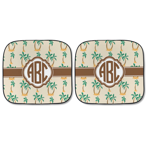 Palm Trees Car Sun Shades - FRONT