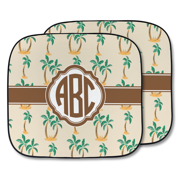 Custom Palm Trees Car Sun Shade - Two Piece (Personalized)