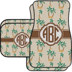 Palm Trees Car Floor Mats Set - 2 Front & 2 Back (Personalized)
