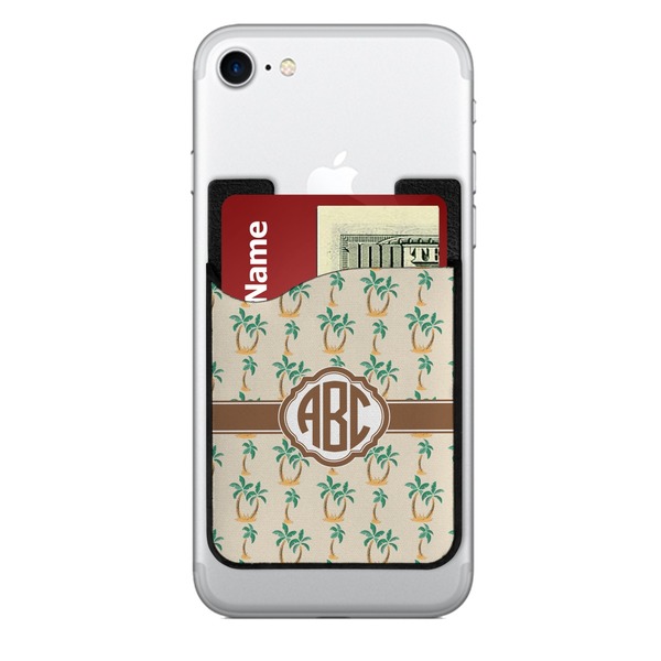 Custom Palm Trees 2-in-1 Cell Phone Credit Card Holder & Screen Cleaner (Personalized)